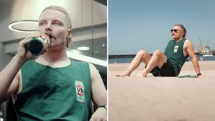 Finnish F1 star embraces hilarious Aussie bogan look with mullet and VB singlet