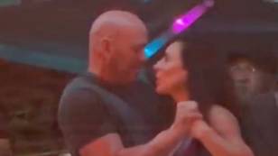 Dana White apologises after being caught slapping his wife in the face over New Year’s Eve