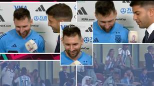 Footage of Lionel Messi watching his family react to his Argentina goal vs Australia is very heartwarming