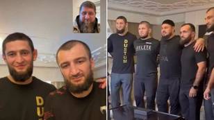 Khabib and Chechen leader help squash beef with Khamzat Chimaev after cageside altercation