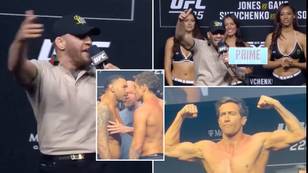 Conor McGregor gatecrashes UFC 285 weigh-ins to promote his new movie, he was on top form