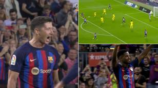 Barcelona score three goals in eight minutes against Villarreal, they're in the mood
