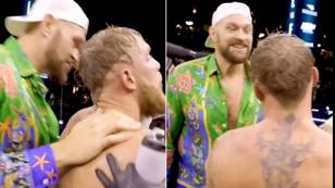 Footage from inside ring captured Tyson Fury's comment to Jake Paul straight after fight with brother Tommy
