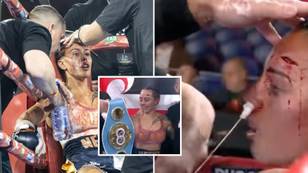 Kiwi world champion defends title despite suffering gruesome forehead gash, viewers were grossed out