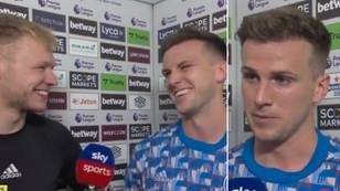 Aaron Ramsdale Aims Brutal Hairline Dig At Rob Holding After His First Ever Premier League Goal