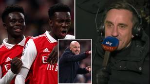 Gary Neville reacts to Gunners fans calling on petition to have him BANNED from commentating on Arsenal matches