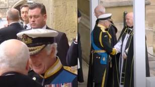 King Charles' emotional conversation after Queen's funeral service spotted by lip reader