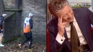 BBC Breakfast presenters embarrassed as runner goes for a p*ss during live marathon coverage