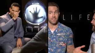 Reporter can’t get a word in as Ryan Reynolds and Jake Gyllenhaal interview goes off the rails