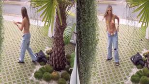 Man Catches Influencer On CCTV Stripping Outside His £2 Million Mansion