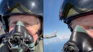 Boris Johnson Goes Full Top Gun As He Rides In Fighter Jet