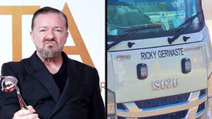 Ricky Gervais Thanks His Home City For Naming A Garbage Truck After Him