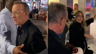 Tom Hanks Angrily Confronts Fans After They Push His Wife