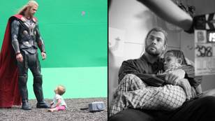 Chris Hemsworth Shares Pictures Of His Daughter On Sets Of Thor 1 And 4, 11 Years Apart
