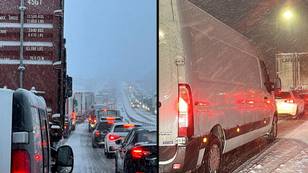 Motorists stuck for seven-hours inside cars on M62 in freezing overnight conditions