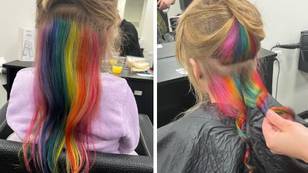 Mum praised for allowing four-year-old daughter to get rainbow hair