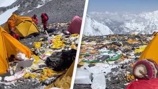 Shocking video shows how much rubbish is left on Mount Everest