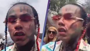 6ix9ine mobbed by huge crowd as he visits one of the most dangerous hoods in Mexico