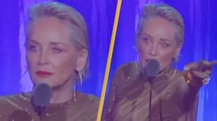 Sharon Stone breaks down in tears as she reveals she lost 'half her money to this banking thing'