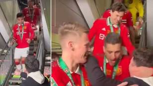 Fan had the most incredible experience on Wembley stairs thanks to Casemiro, he's a leader