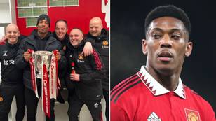Anthony Martial poses for Carabao Cup trophy photo but Manchester United fans all notice the same thing