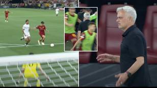 Jose Mourinho hit the 'calma' celebration after Paulo Dybala's opener in Europa League final