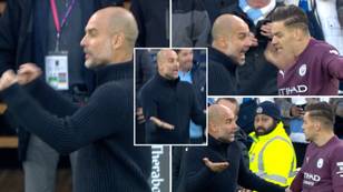 Pep Guardiola fully loses his head at Ederson after Kevin De Bruyne's opener vs Arsenal, fans are seriously confused