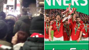 Fans have noticed the awful atmosphere amongst Man Utd fans after Carabao Cup victory