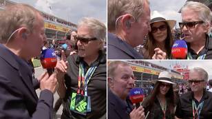Michael Douglas stops interview with Martin Brundle to praise him, it was so wholesome