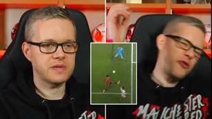 Mark Goldbridge produces the most 'perfectly timed Goldbridge' reaction during Man United vs Sevilla, it's a must-watch