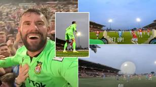 Moment Wrexham's promotion was confirmed caught by Ben Foster's chest camera