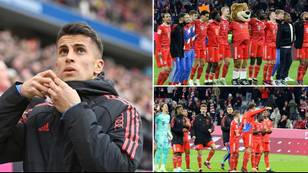 Frustrated Joao Cancelo was the only Bayern Munich player who didn't celebrate win over Borussia Dortmund