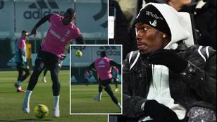 Paul Pogba injured himself practising free kicks in Juventus training, he's going to be out for a while