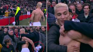 The Moment Man Grabs Ajax Jersey From Antony And Disappears Into Crowd