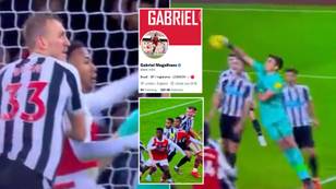 Gabriel tweeted about penalty incident in Arsenal's 0-0 draw with Newcastle