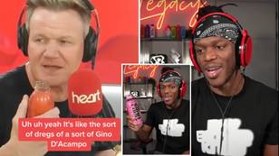 KSI finally reacts to Gordon Ramsay's savage review of Prime, his face says it all