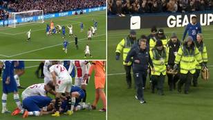 Chelsea defender Cesar Azpilicueta knocked out after sickening overhead kick to the face