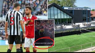 Man Utd fans are mocking picture on the walls of Newcastle's new-look training ground