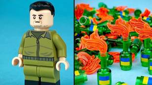 Custom-Made Zelenskyy And Molotov Cocktail LEGO Help Raise Money For Ukraine