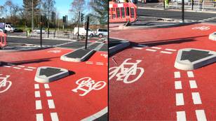 Locals furious as bizarre new cycle lane is a ‘complete mess’