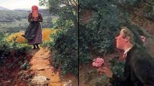 150 year old painting appears to show 'time traveller' using an iPhone