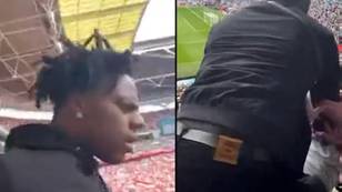 IShowSpeed shares moment security guard is forced to step in as football fan 'attacks' him