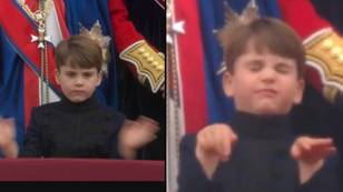 Royal viewers in stitches at 'bored' Prince Louis' hand gestures during balcony appearance