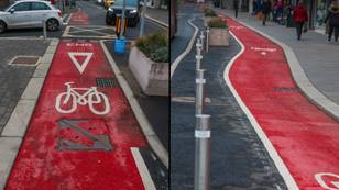 Furious locals hit out at 'optical illusion' cycle lane that's injured 59 people this year