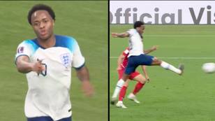 England fans convinced they know why Raheem Sterling scored with the outside of his boot