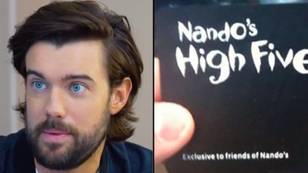 Jack Whitehall was the first celebrity to have his Nando’s black card taken off him
