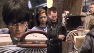 罕见的镜头，显示哈利·波特拍摄的平台9 3/4场景是什么都不是魔术