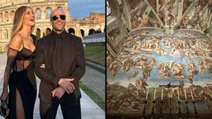 Rosie Huntington-Whiteley slammed for posting photos inside the Sistine Chapel