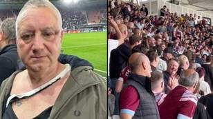 West Ham fan ‘Knollsy’ given standing ovation by home crowd after fighting off thugs