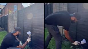 Man gets revenge on neighbour who refused to fix adjoining fence while doing job
